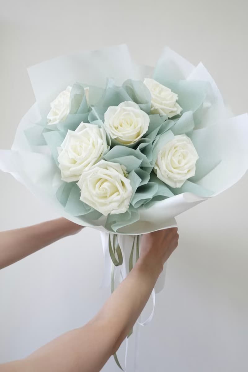 白色情人節 白玫瑰花束 求婚花束 生日花束 女友禮物