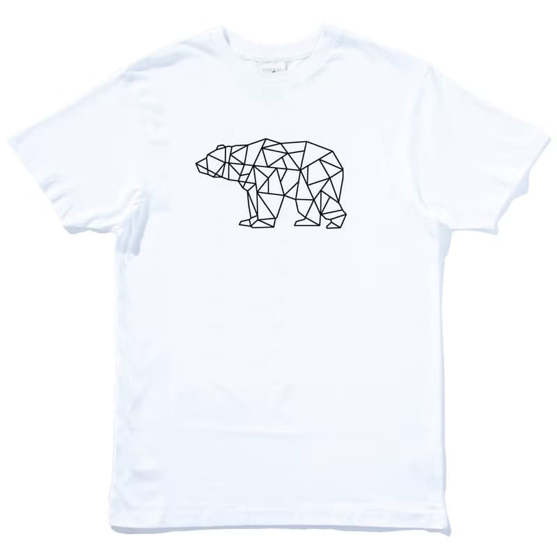 Bear Geometric 短袖T恤 白色 幾何 熊 禮物 文青 情人