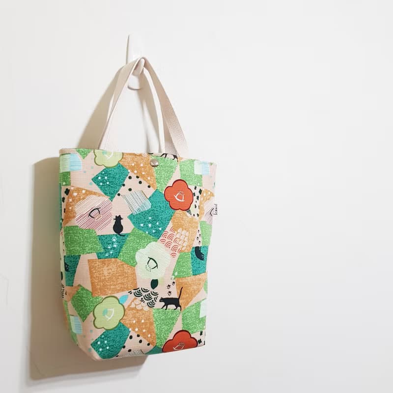 【抹茶貓咪】出門隨手袋!! 雙杯沒問題!! 托特包 手提袋 母親節