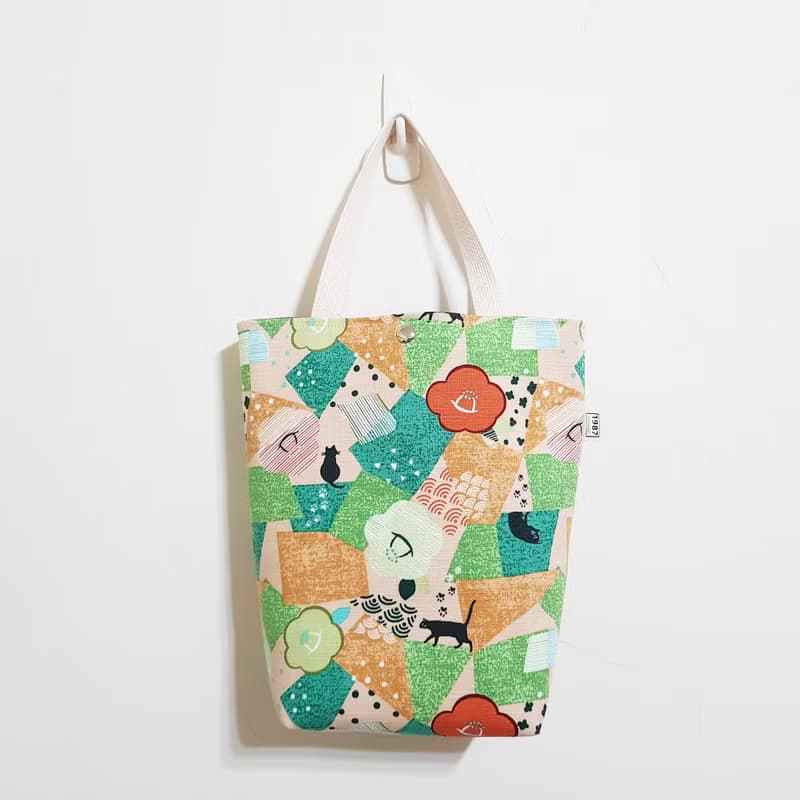 【抹茶貓咪】出門隨手袋!! 雙杯沒問題!! 托特包 手提袋 母親節