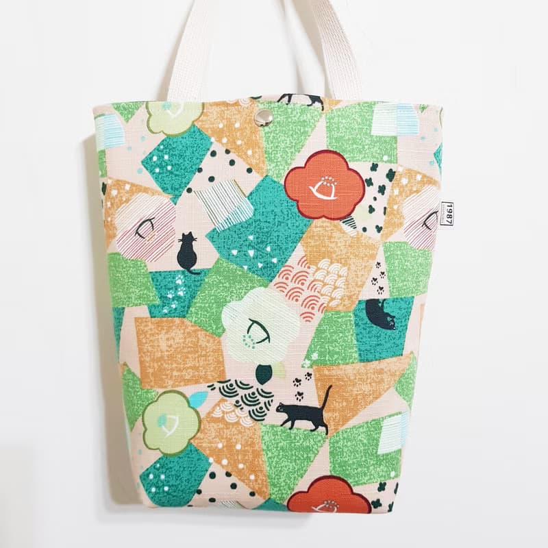 【抹茶貓咪】出門隨手袋!! 雙杯沒問題!! 托特包 手提袋 母親節