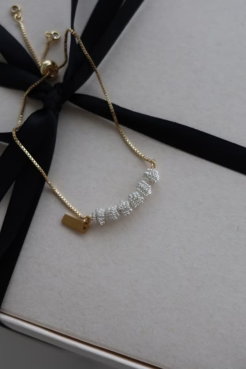 花聚時光手鍊\可調整式 14K包金 可愛手鍊 禮物 聖誕節