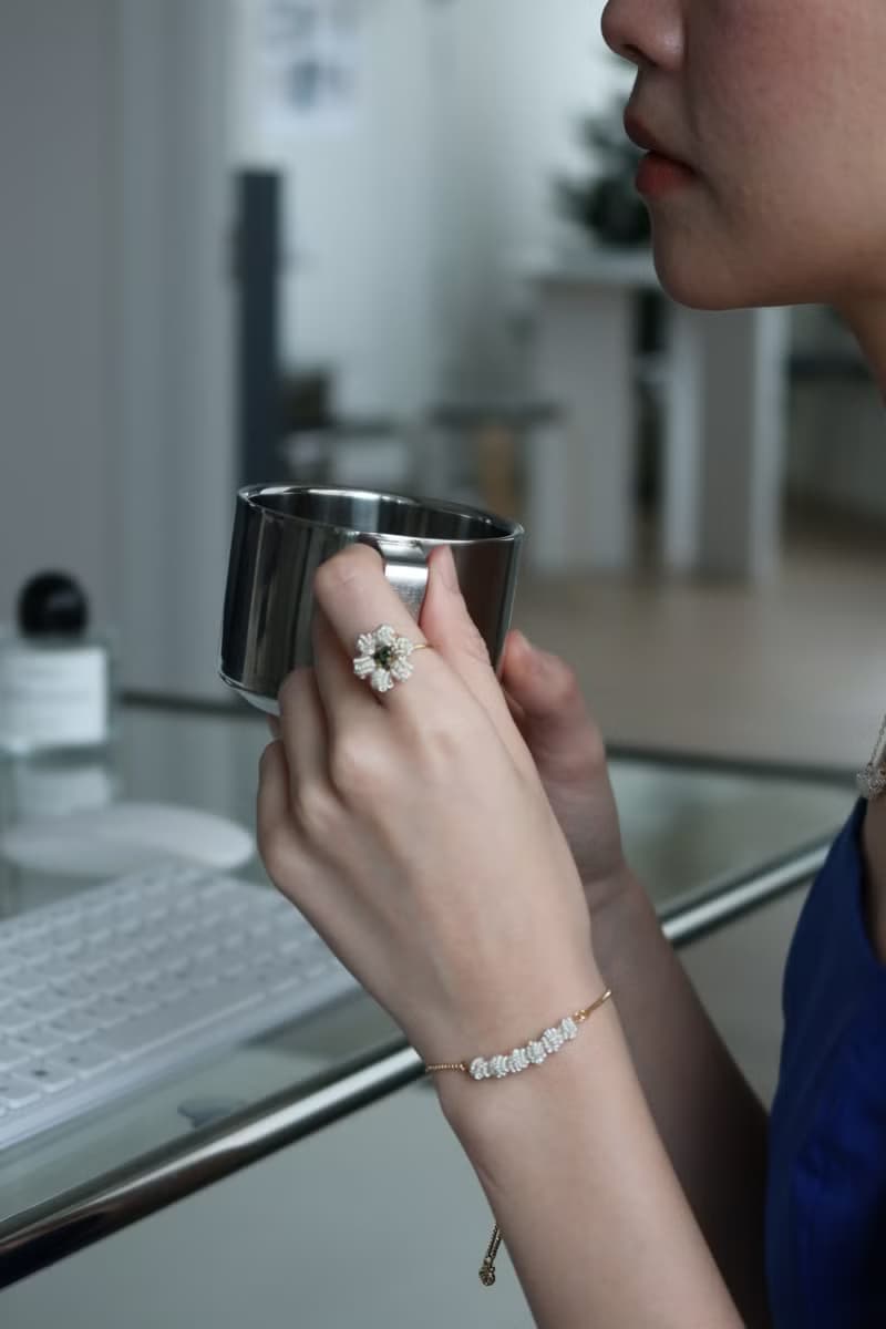 花聚時光手鍊\可調整式 14K包金 可愛手鍊 禮物 聖誕節