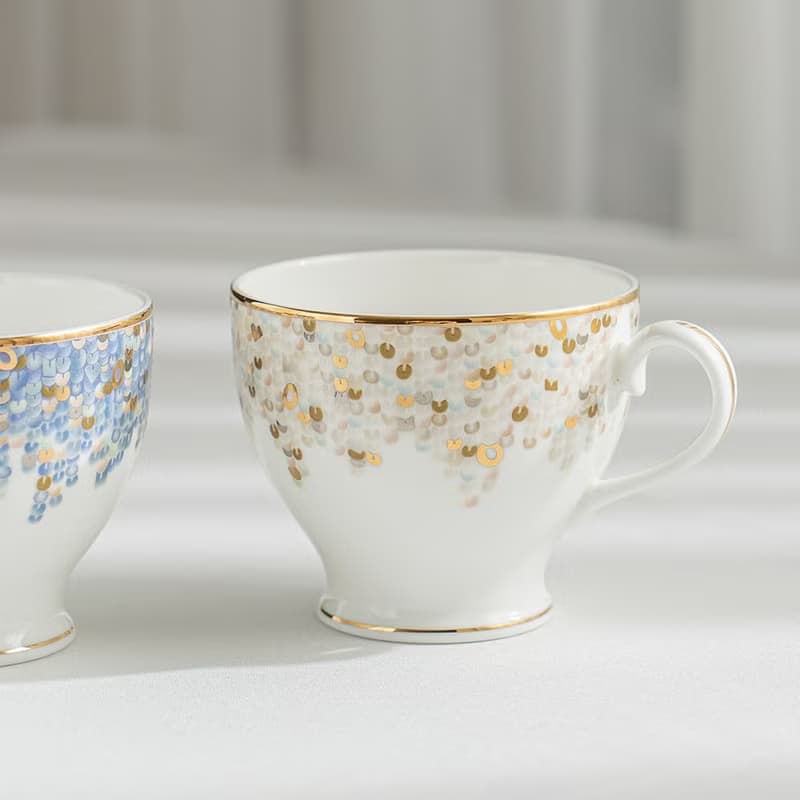 【結婚禮物】Spangles 咖啡杯對杯組 藍&金 /Nikko/附禮盒