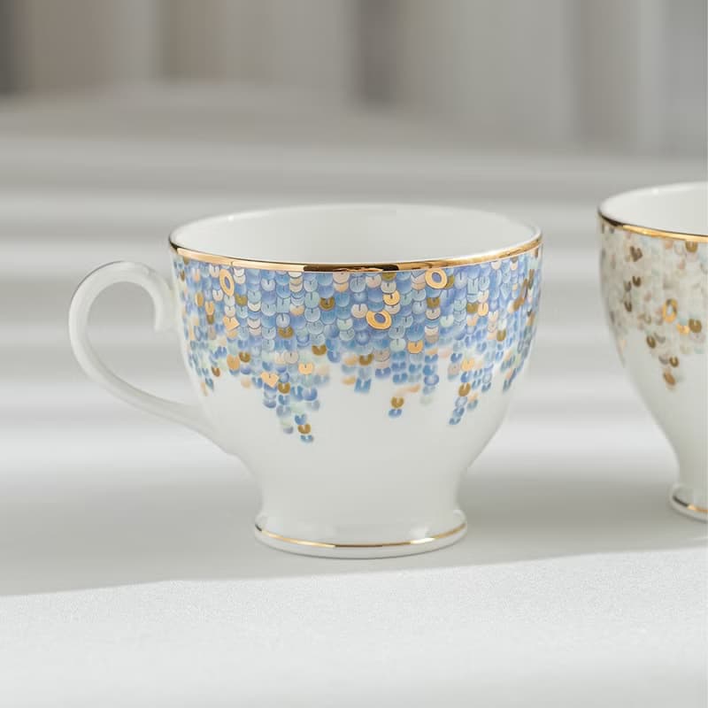 【結婚禮物】Spangles 咖啡杯對杯組 藍&金 /Nikko/附禮盒