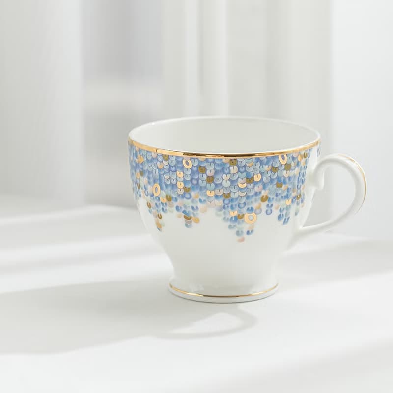 【結婚禮物】Spangles 咖啡杯對杯組 藍&金 /Nikko/附禮盒