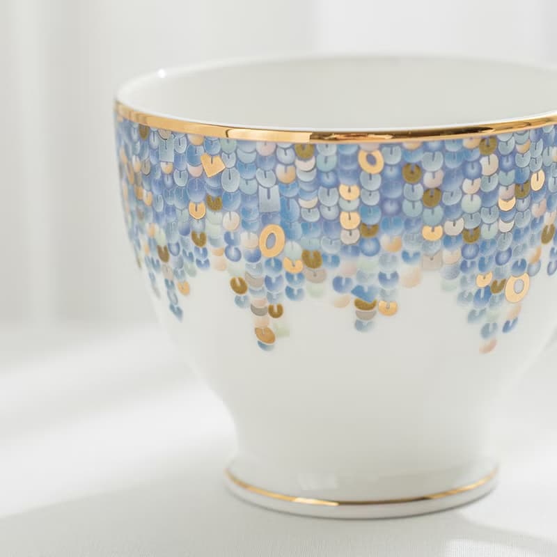 【結婚禮物】Spangles 咖啡杯對杯組 藍&金 /Nikko/附禮盒