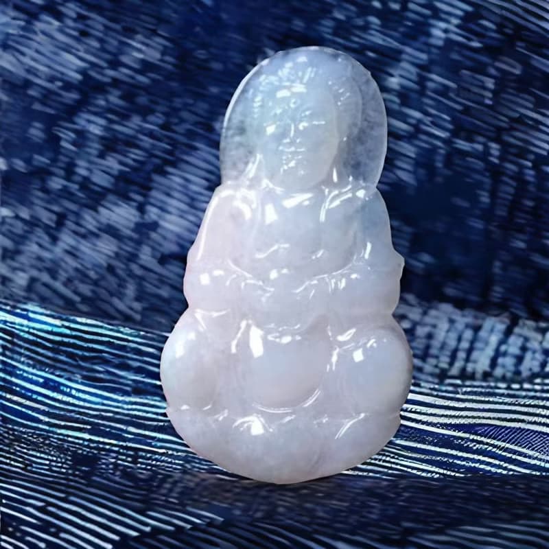 冰種翡翠精雕觀音菩薩 | 天然緬甸玉翡翠A貨 | 送禮