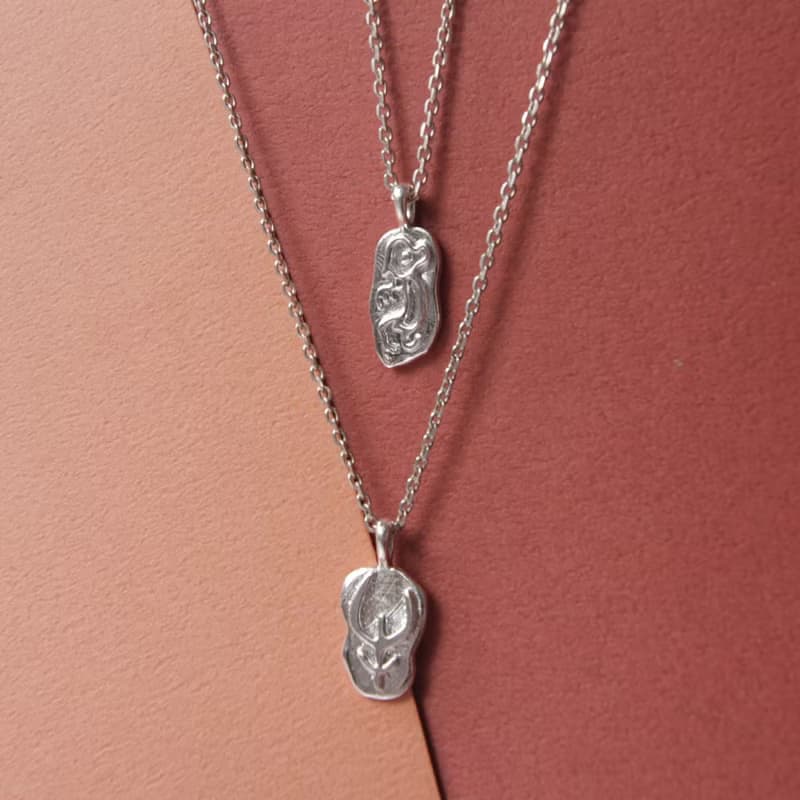 中國象形文字十二生肖系列---牛、猴、兔、雞、鼠、馬項鍊