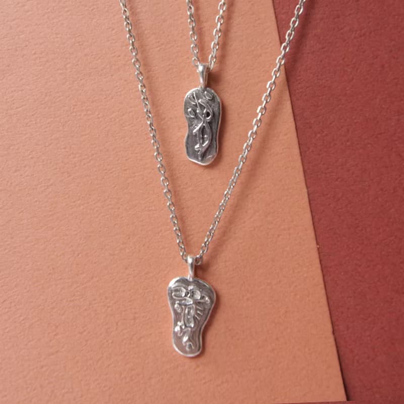 中國象形文字十二生肖系列---牛、猴、兔、雞、鼠、馬項鍊