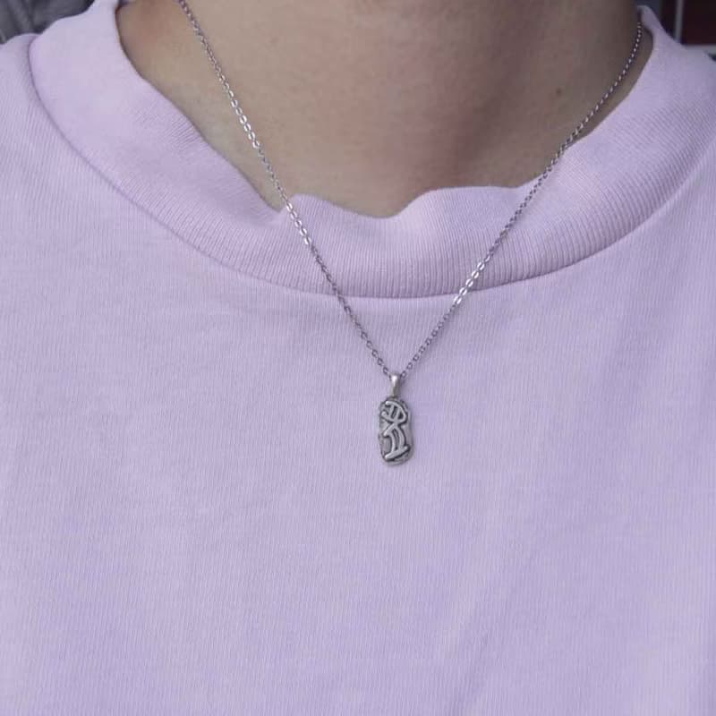 中國象形文字十二生肖系列---牛、猴、兔、雞、鼠、馬項鍊