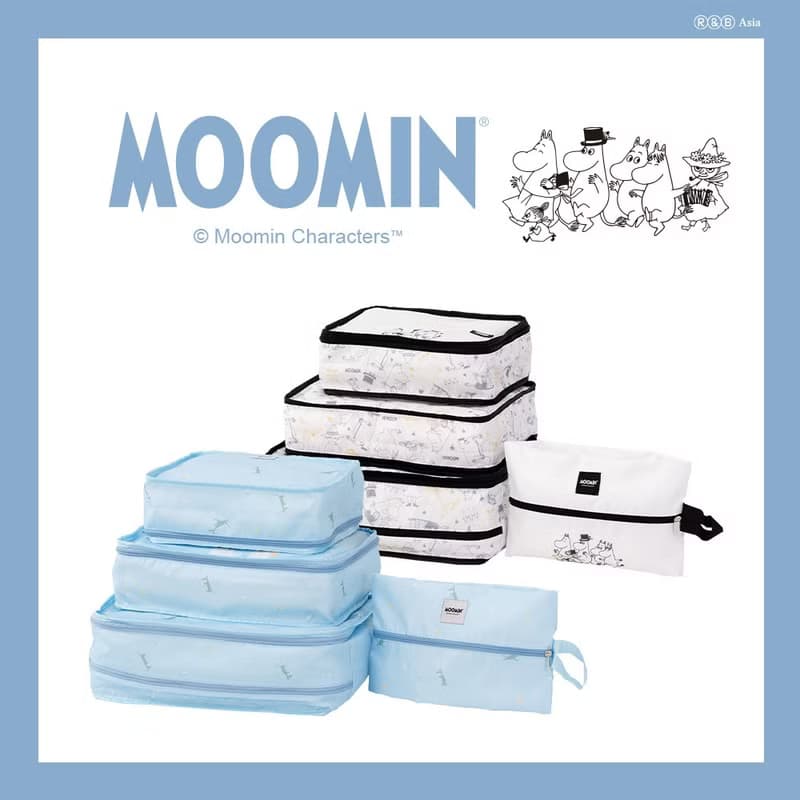 【Moomin嚕嚕米姆明】吊掛式旅行收納袋四件組 衣物收納袋