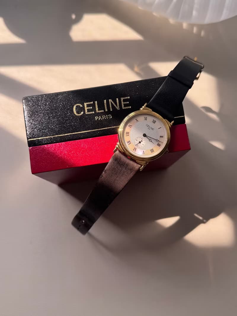 古董Celine手表 珍珠貝母 石英手錶 中古錶 男女適用 瑞士機芯