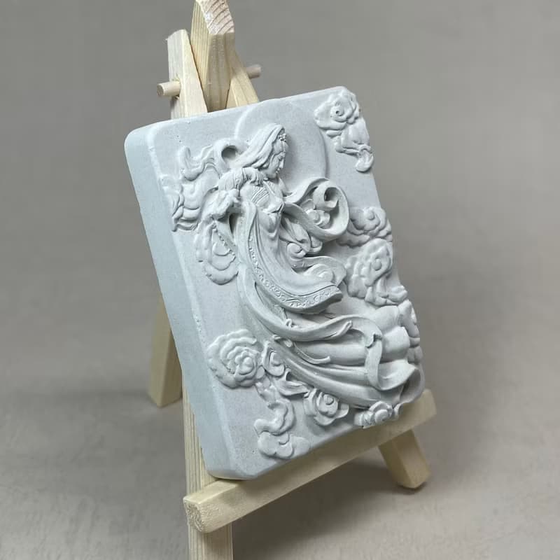 清水模軟裝設計 佛像擺飾(十)香氛擺件 水泥軟裝 附木架