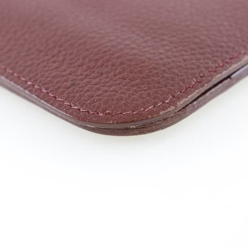 【日本直送】エルメス HERMES ドゴンGM 長財布 トリヨンクレマンス ボルドー シルバー金具  レディース【中古】