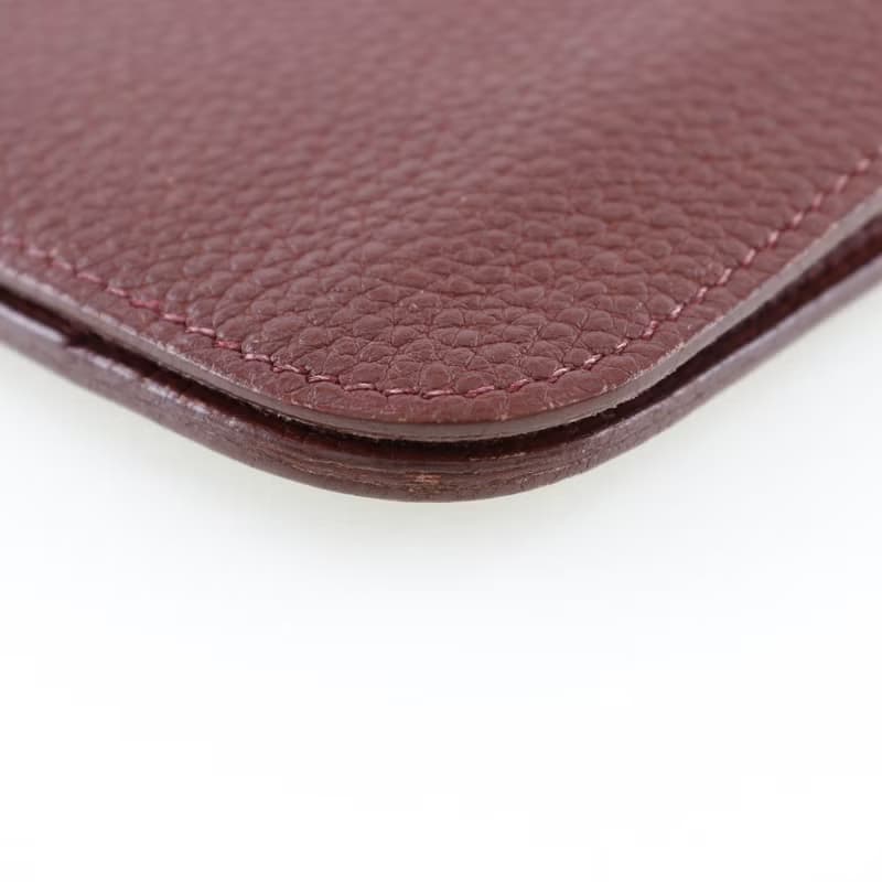 【日本直送】エルメス HERMES ドゴンGM 長財布 トリヨンクレマンス ボルドー シルバー金具  レディース【中古】