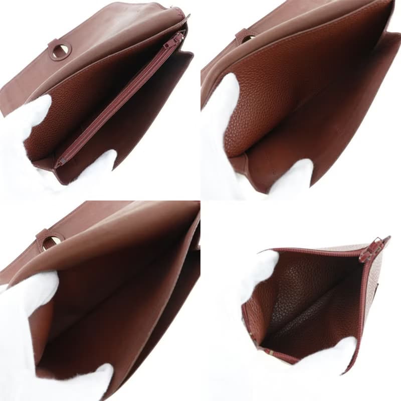 【日本直送】エルメス HERMES ドゴンGM 長財布 トリヨンクレマンス ボルドー シルバー金具  レディース【中古】