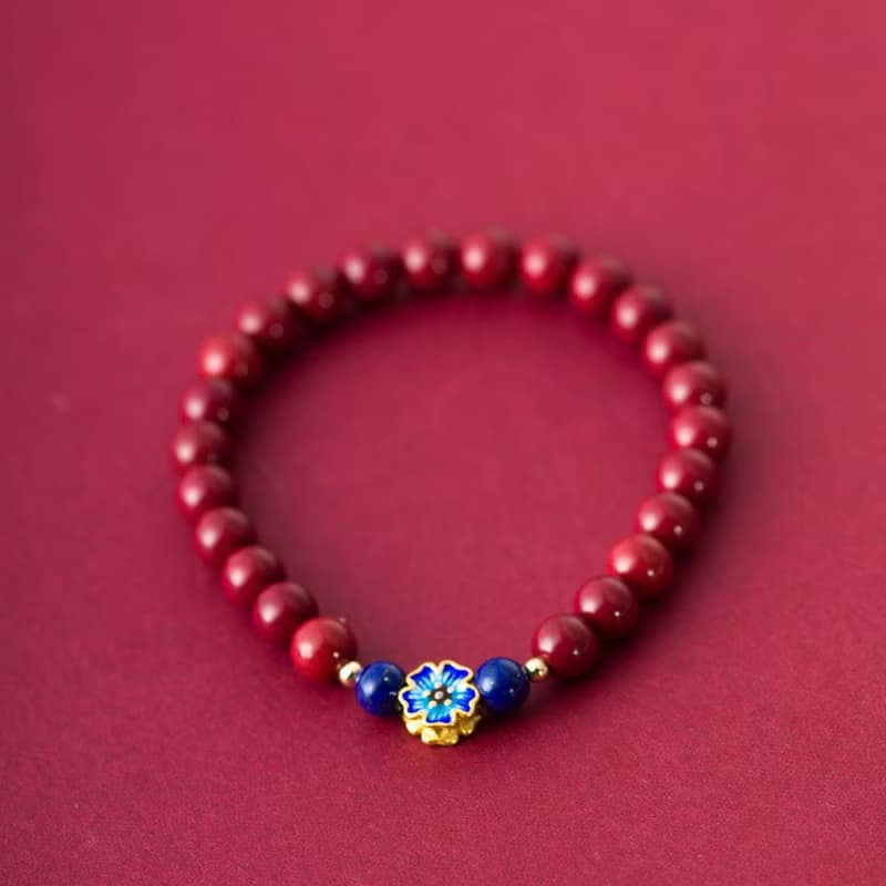 紫金砂硃砂青金石14K包金手鍊 | 辟邪防小人新年禮物化太歲