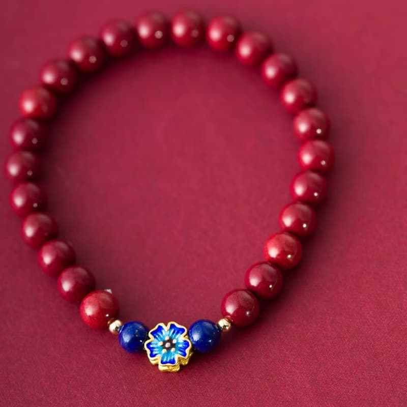 紫金砂硃砂青金石14K包金手鍊 | 辟邪防小人新年禮物化太歲