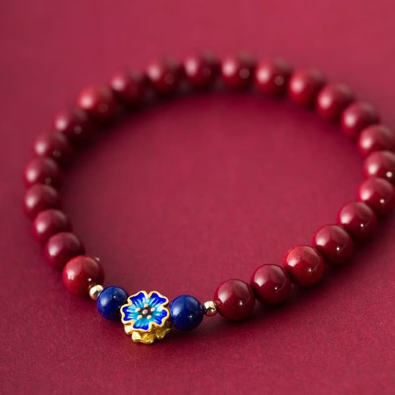 紫金砂硃砂青金石14K包金手鍊 | 辟邪防小人新年禮物化太歲