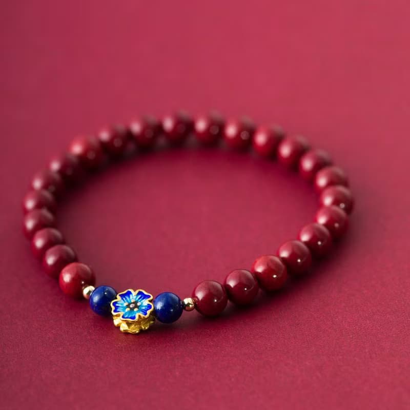 紫金砂硃砂青金石14K包金手鍊 | 辟邪防小人新年禮物化太歲