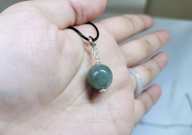 【親翠】天然翡翠 簡單俐落冰藍純淨珠項鍊 畢業禮物
