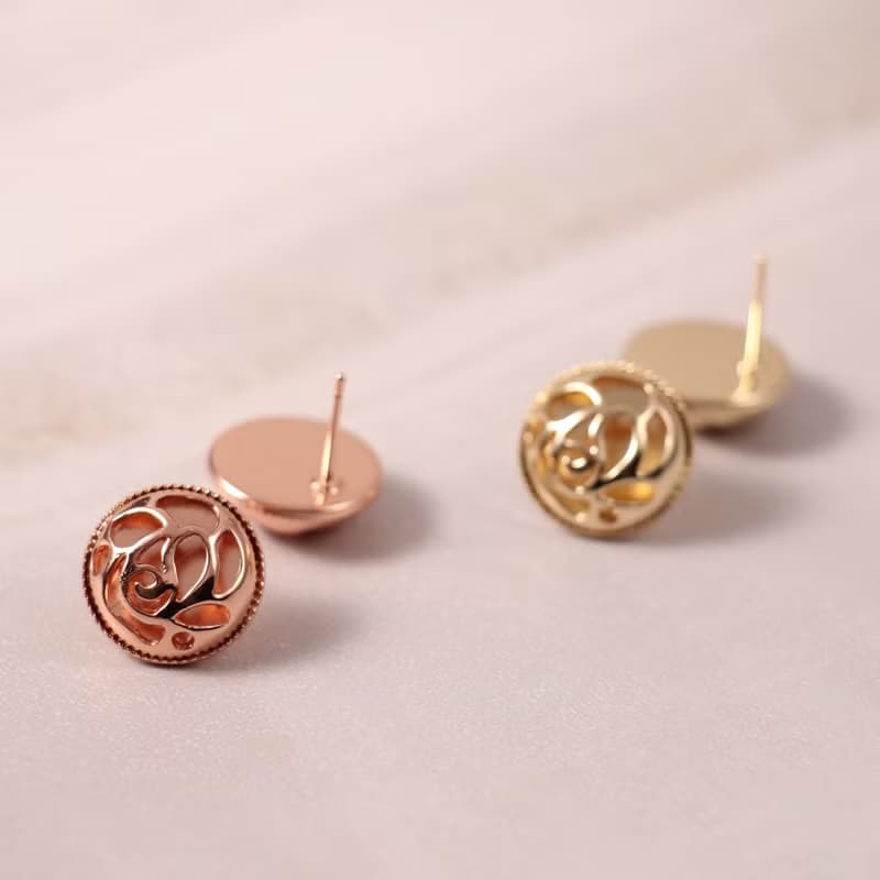 【快速出貨】Le Couleur de La Rose 復古玫瑰耳環 經典玫瑰系列