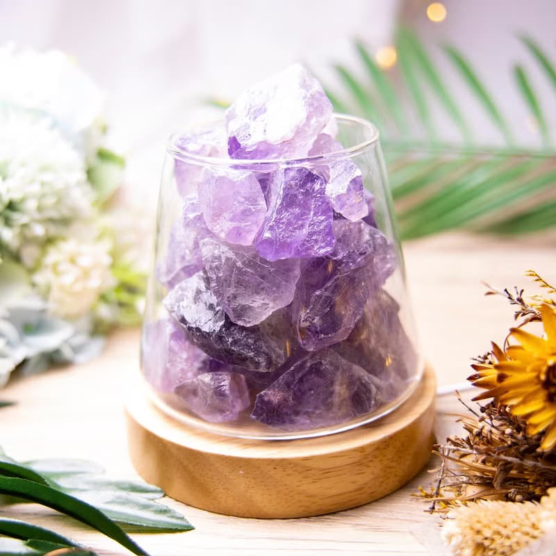 天然水晶原石擴香石/精油擴香/家用水晶香薰/磁場/粉水晶/紫水晶