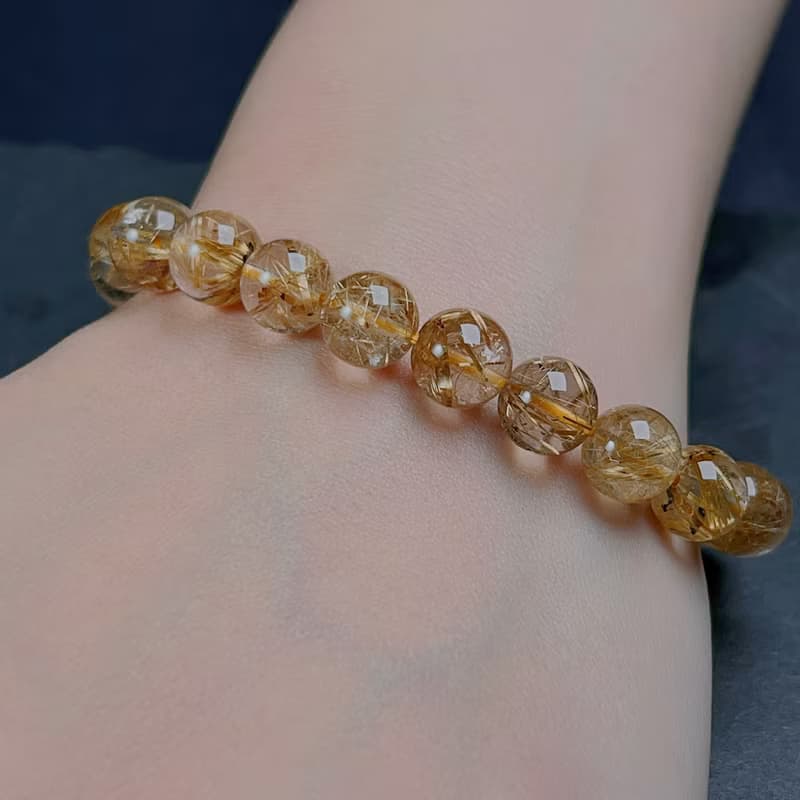 天然鈦金水晶手珠手鍊 | 天然水晶 | 送禮
