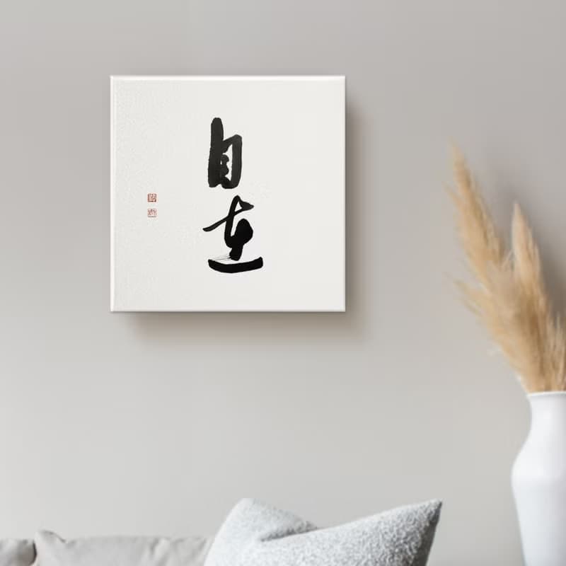 |自在| 書法 手寫字 無框畫/油畫/複製畫/裝飾畫 療癒空間