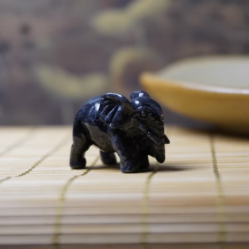 【吉象如意】烏雞翡翠大象擺飾 | 天然緬甸玉A貨翡翠 | 送禮
