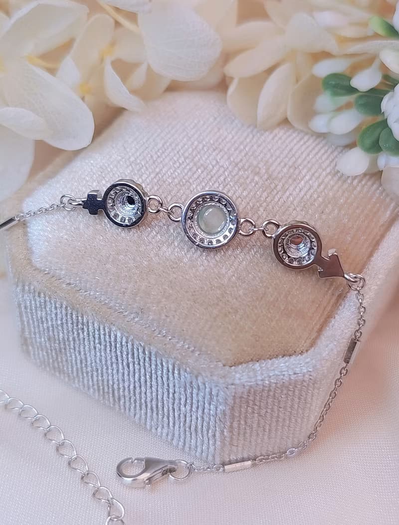 財水•幸福•好運|無燒冰紅冰玻白翡|緬甸A貨翡翠純銀手鏈