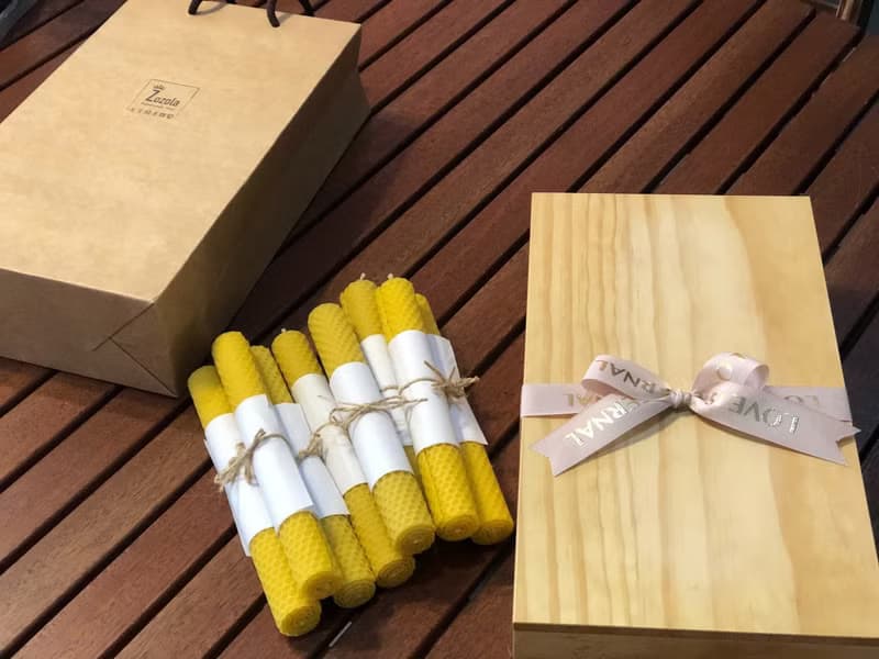 手卷蜂蠟蠟燭 | 濃濃蜂蜜香 | 耶誕節裝飾送禮