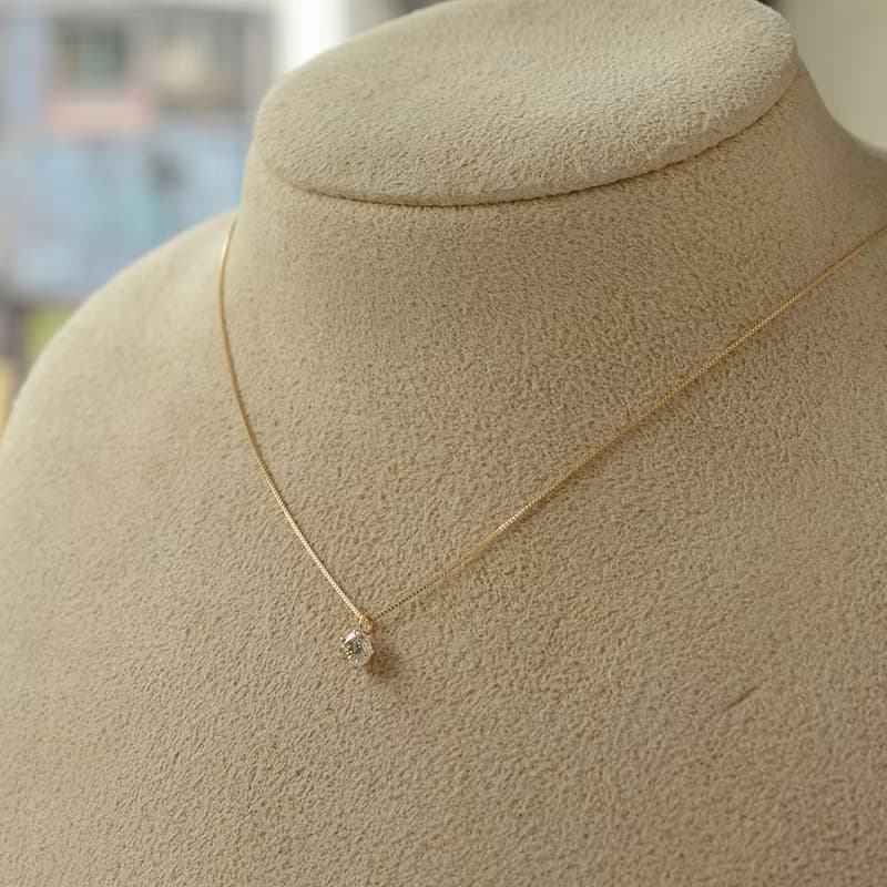 18K黃金 天然真鑽 鑽石項鍊 0.30ctUP 日本製造 飾品 聖誕飾品