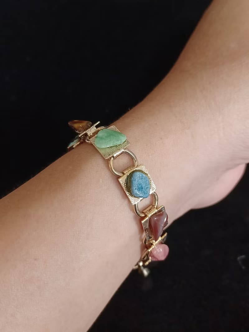 vintage jewelry   典雅世界礦石 手鍊