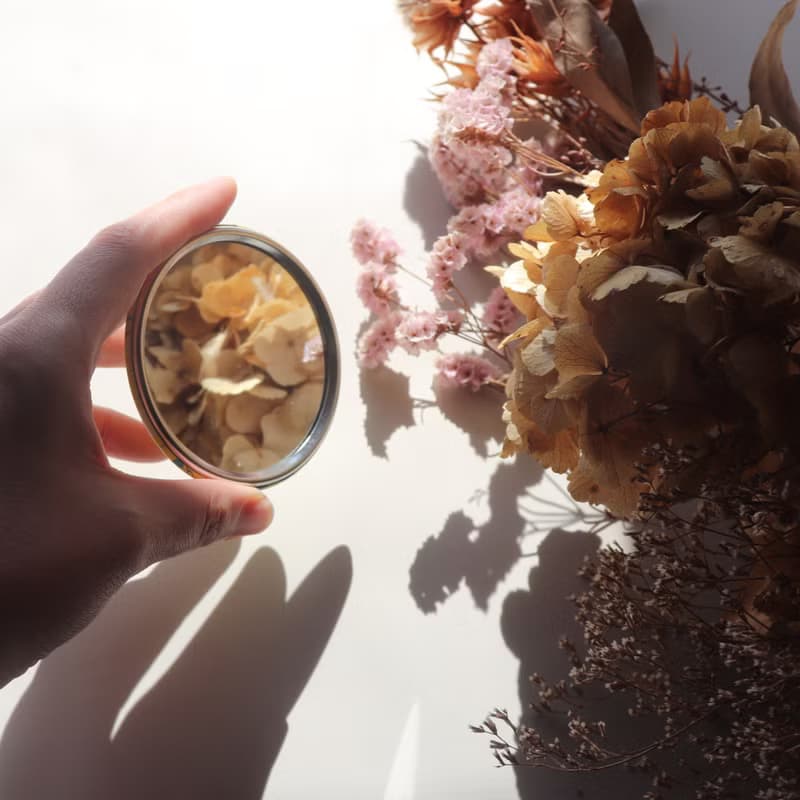 【まんまる手鏡】クリスマスローズの花束