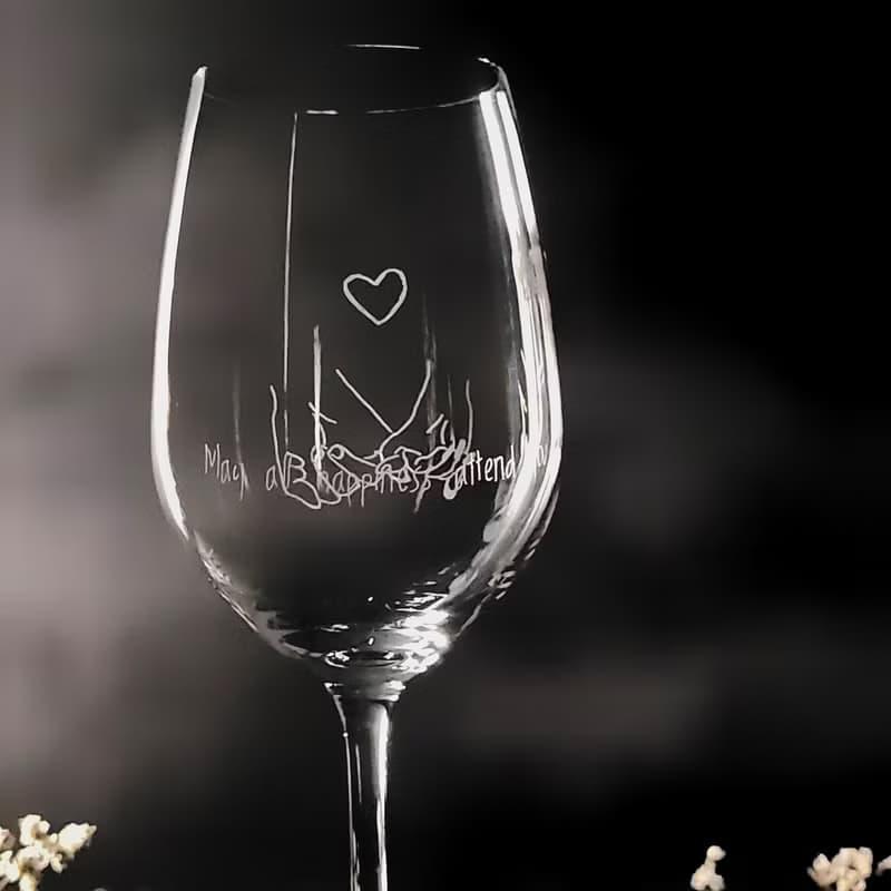 【婚慶賀禮小物】客定手雕 In love 高腳杯 對杯 雕圖/免費刻字