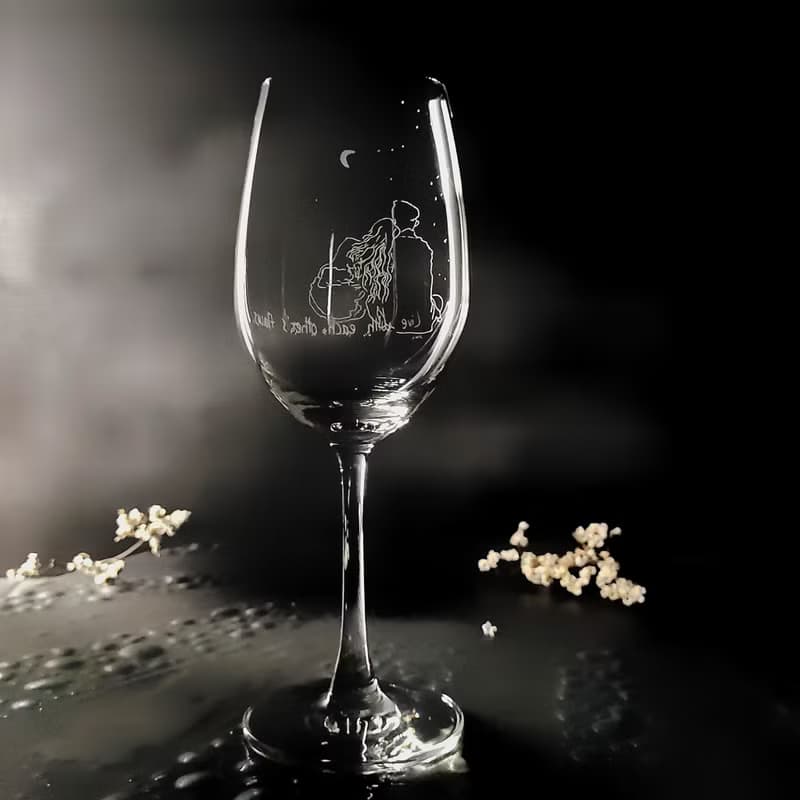 【婚慶賀禮小物】客定手雕 In love 高腳杯 對杯 雕圖/免費刻字