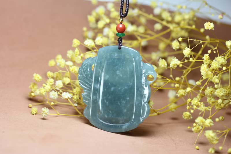 翡翠 大鵬展翅 鵬程萬裡 項鏈 吊墜掛件 毛衣鏈 送朋友禮物學生