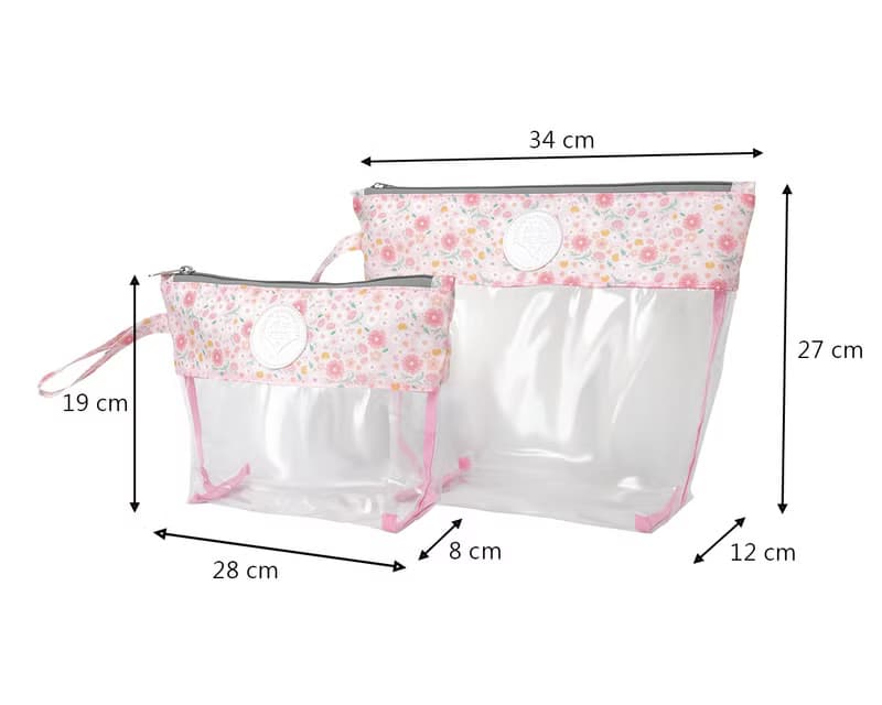 Soin Sewing 所以相縫 - 獨家花色透明袋組(大)+(小)-繽紛花彩