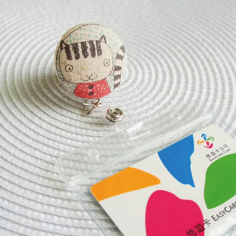 Lovely【日本布】貓咪伸縮扣環 +卡套、悠遊卡、證件套