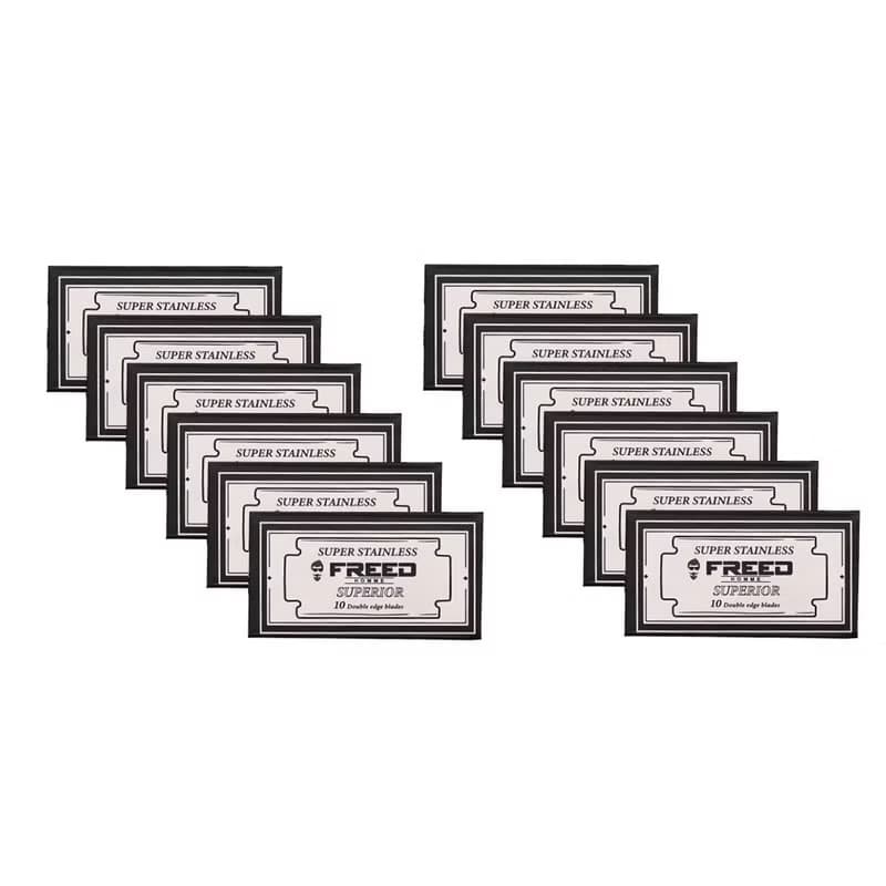 【FREED】雙刃刮鬍刀片 - 120片裝 / 通用雙刃安全刮鬍刀 現貨