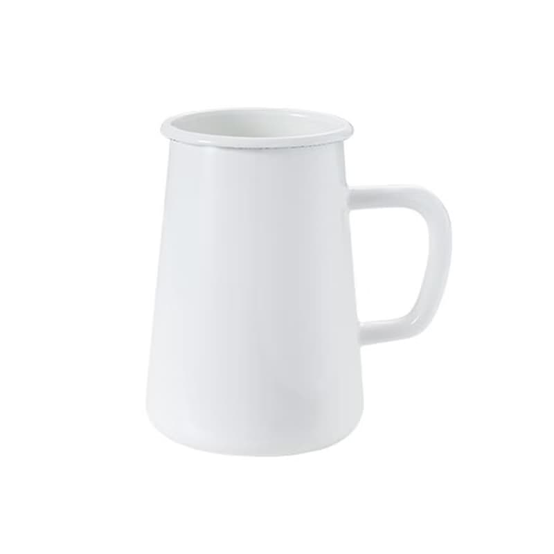 日本霜山 日式復古風琺瑯廚具收納瓶/花瓶(附把手)