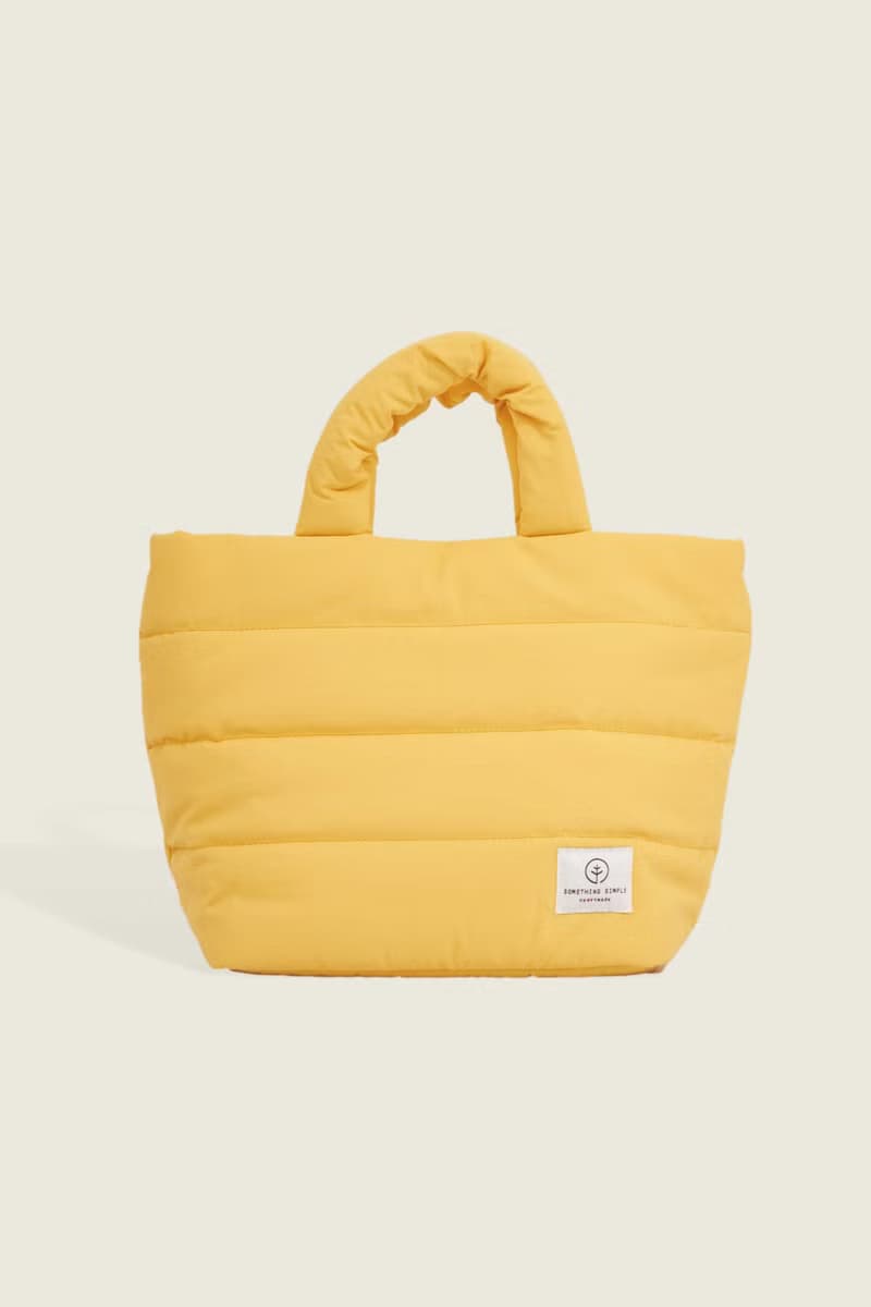 PUFF - nylon puffy tote bag (yellow)