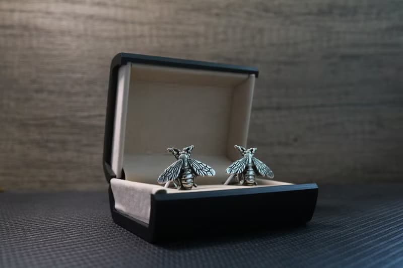 小蜜蜂袖扣紳士個性金屬袖扣禮盒裝