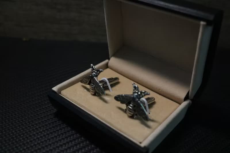 小蜜蜂袖扣紳士個性金屬袖扣禮盒裝