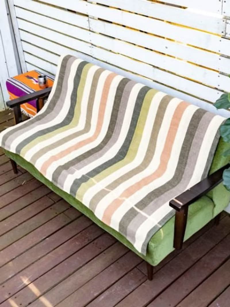 Stripe Pattern Multi Cloth Bed Cover