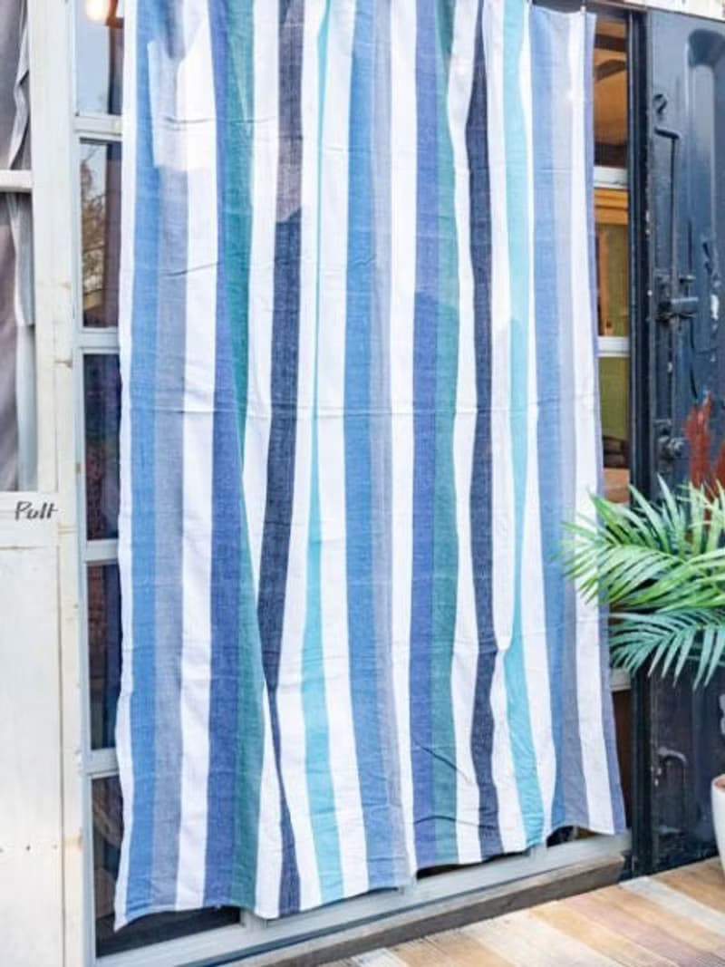 Stripe Pattern Multi Cloth Bed Cover