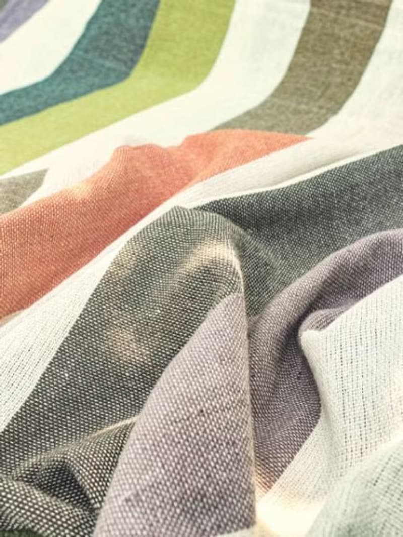 Stripe Pattern Multi Cloth Bed Cover