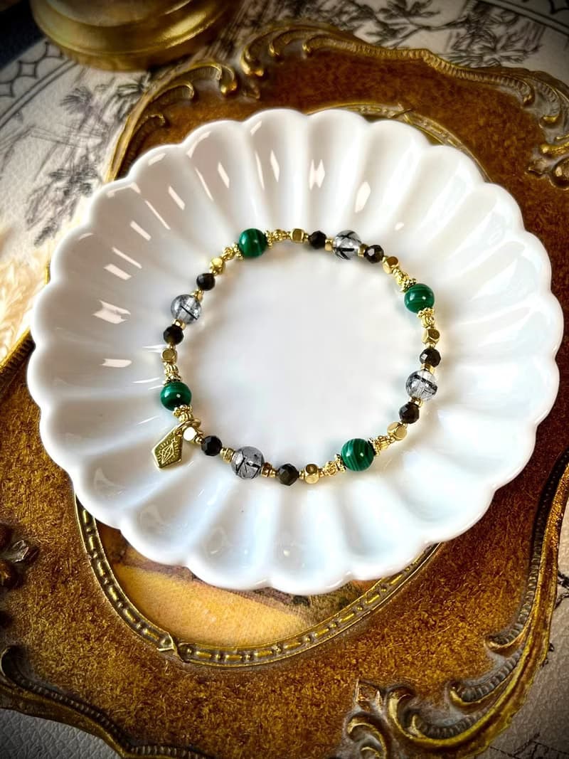 -蛇語-天然水晶手鏈/黃銅手鍊